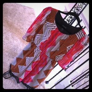 Multi colored chevron dress/top